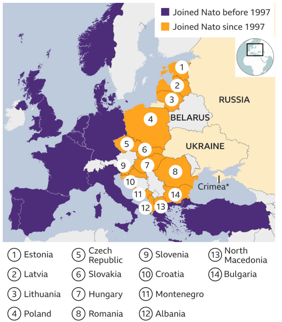 NATO Expansion Since 1997 Map